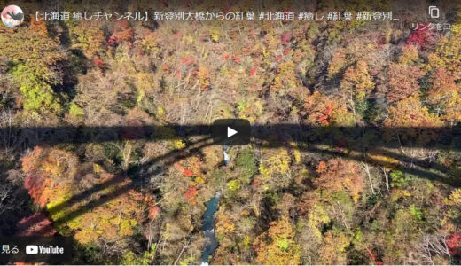 北海道 新登別大橋からの紅葉